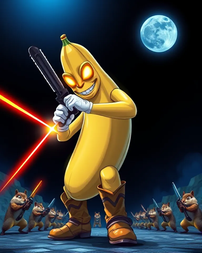 Portrait of Laser Banana Man