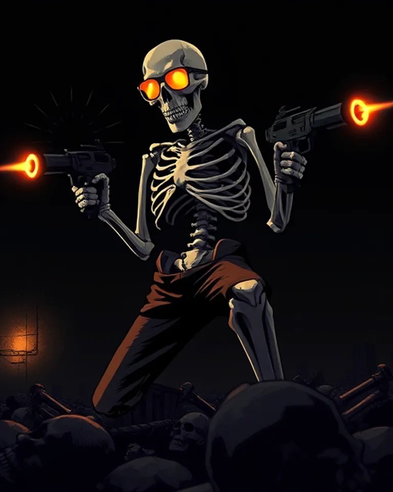Portrait of skeleton-skeleton