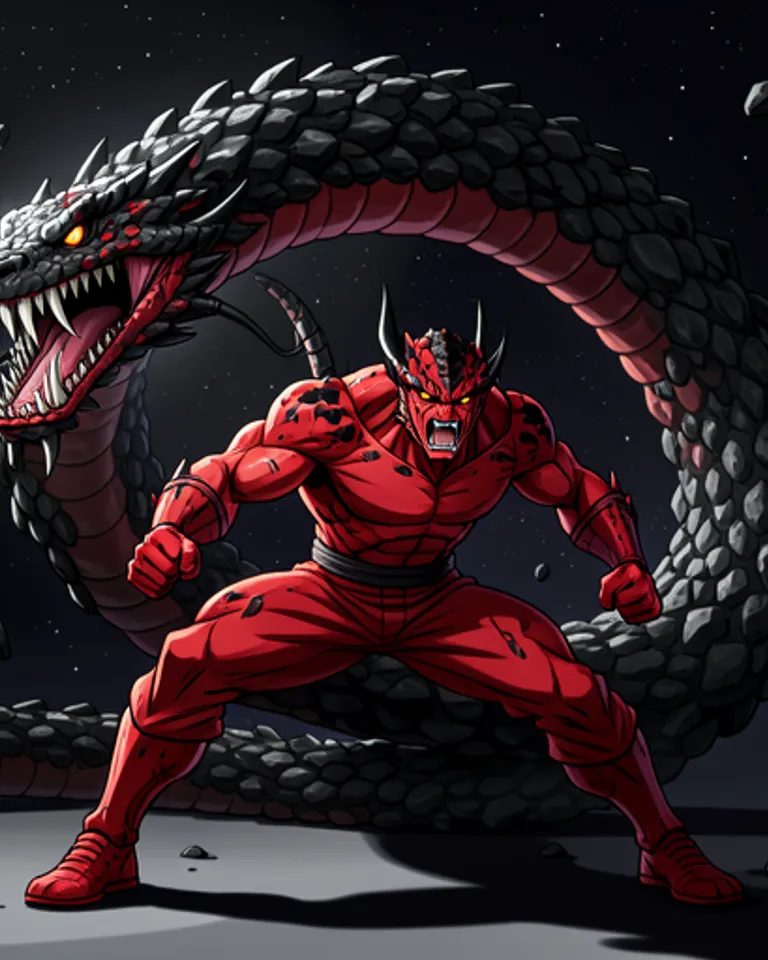 Portrait of Red Serpent of Cosmic End