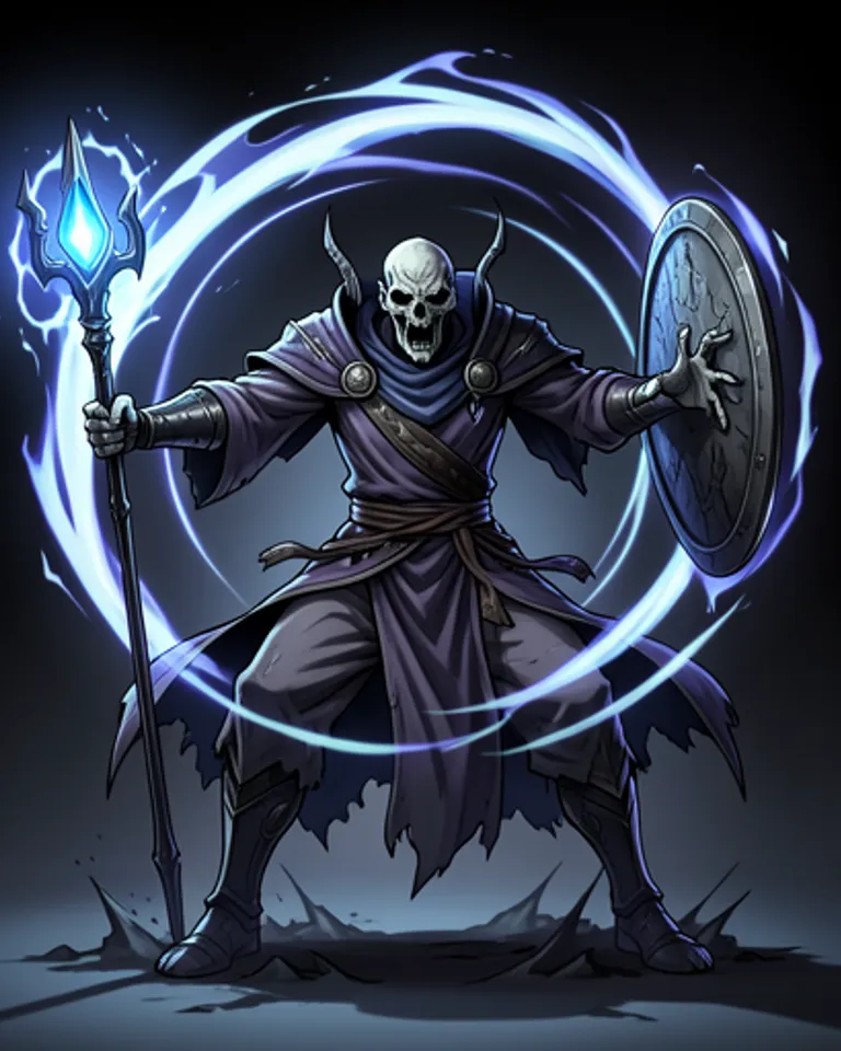 Portrait of Resurrecting archmage casts doom