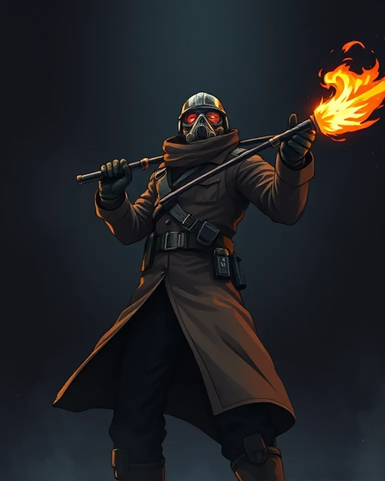 Portrait of Fred the Flametrooper