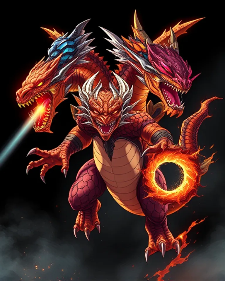 Portrait of 6-Headed Dragon