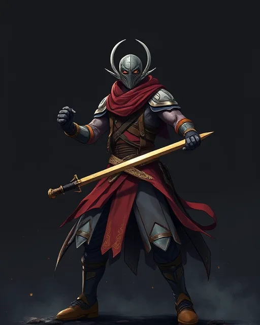 Portrait of Proud Warrior