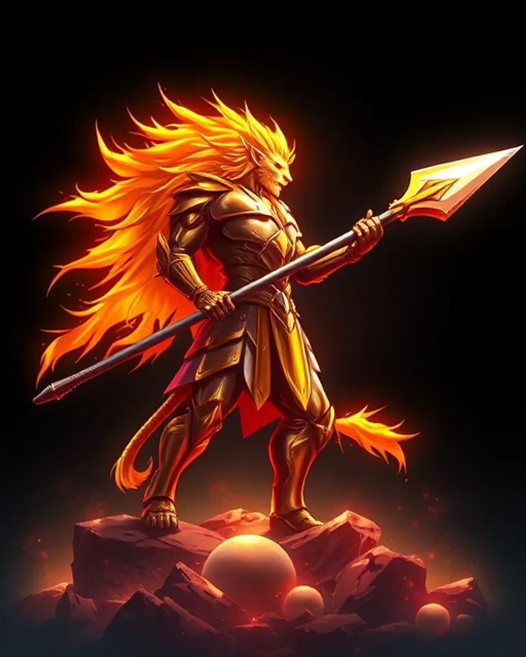 Portrait of Aurelion Rex, Lion of Heaven