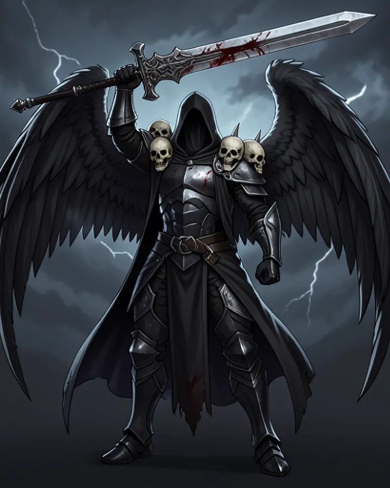 Portrait of fallen angel akarius