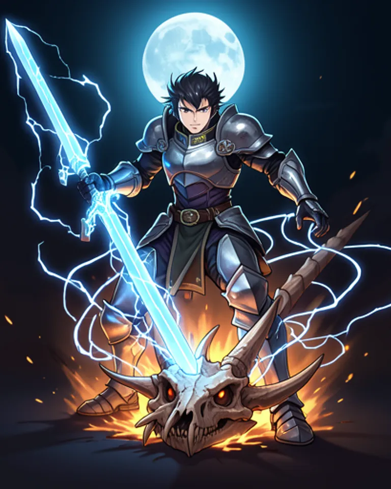 Portrait of Lightning knight of witches