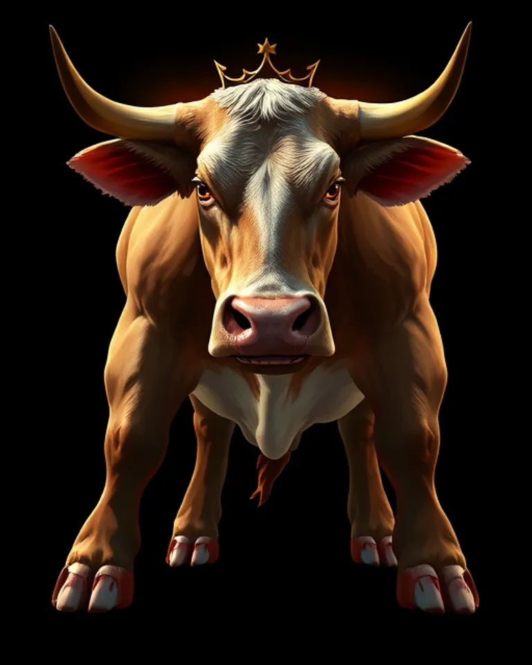 Portrait of Photorealistic Cow