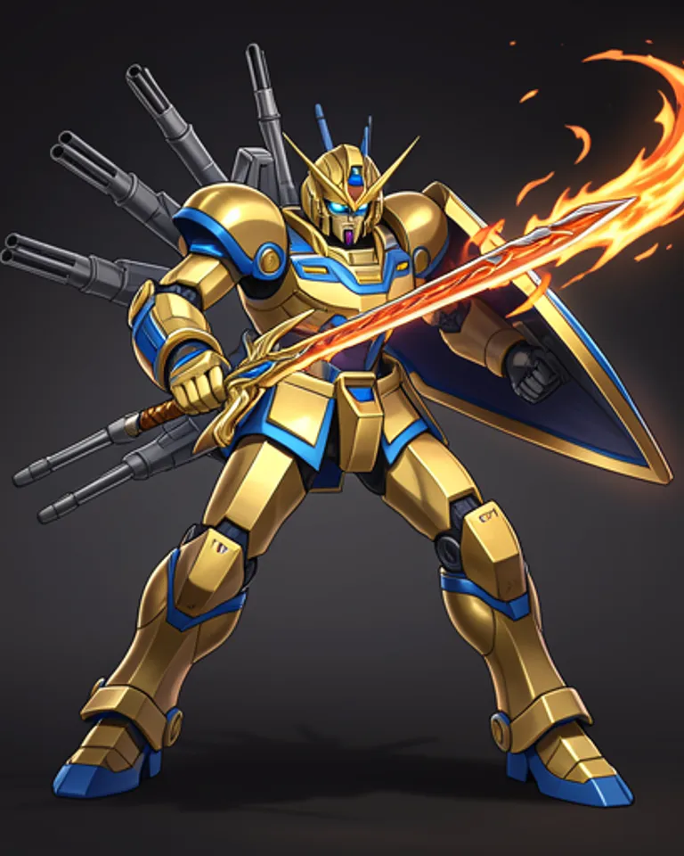 Portrait of BLue and Gold Bold Attack
