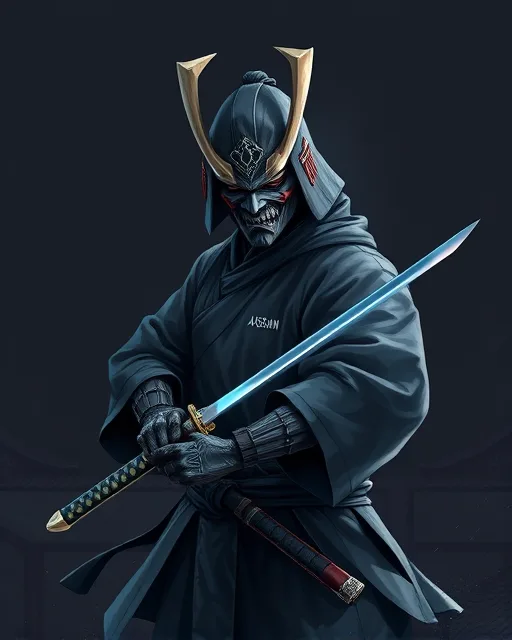 Portrait of Ashen Samurai