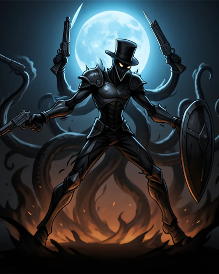 Portrait of Slenderman the Tall Shadow