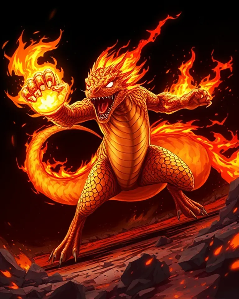 Portrait of Salamander, the All Consuming Fire