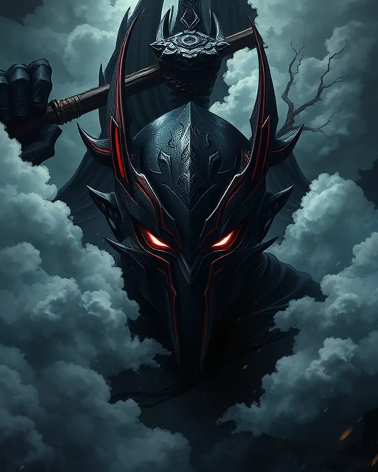 Portrait of Dark Face