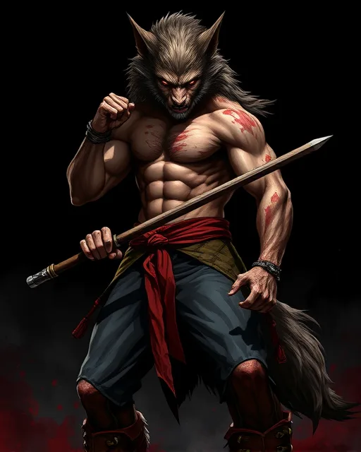 Portrait of Blood Werewolf