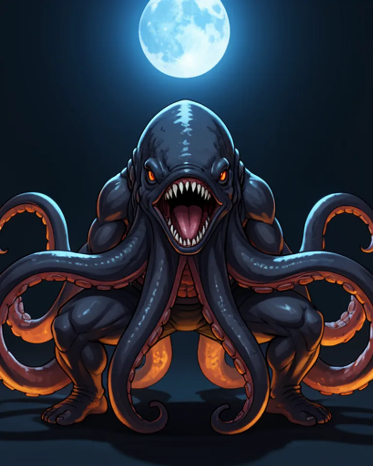 Portrait of Kraken of the deep