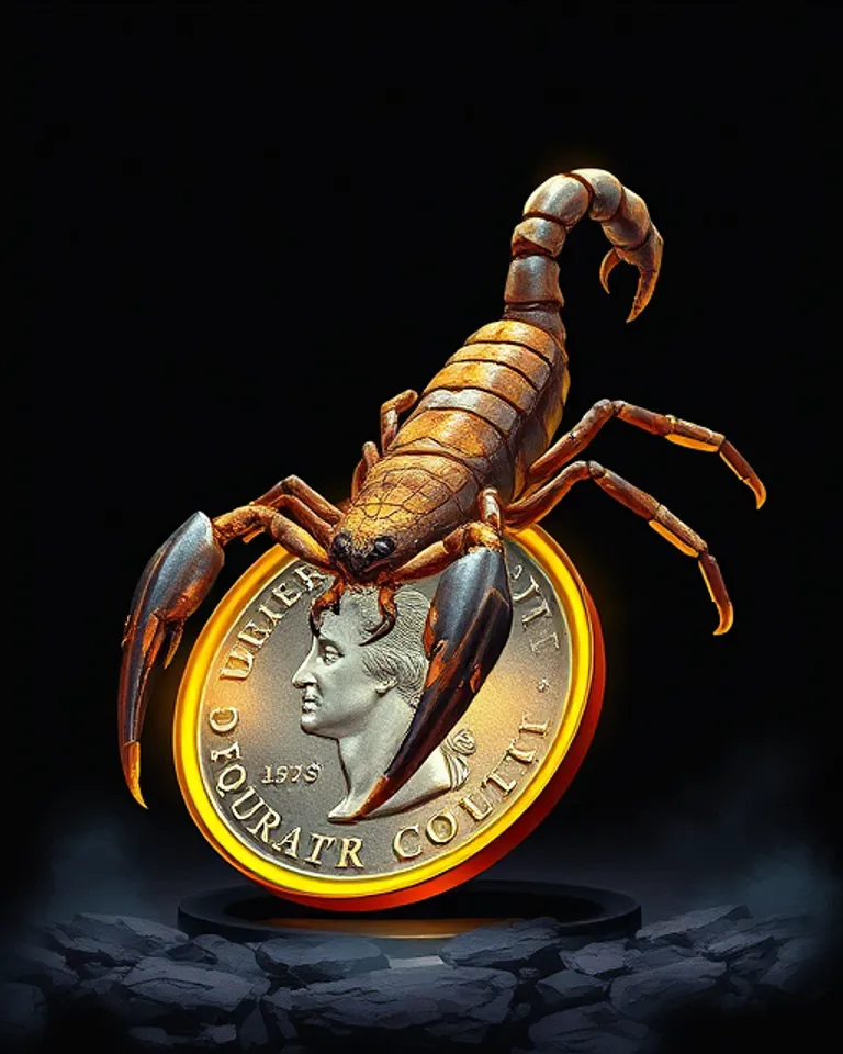 Portrait of 25 cent scorpion