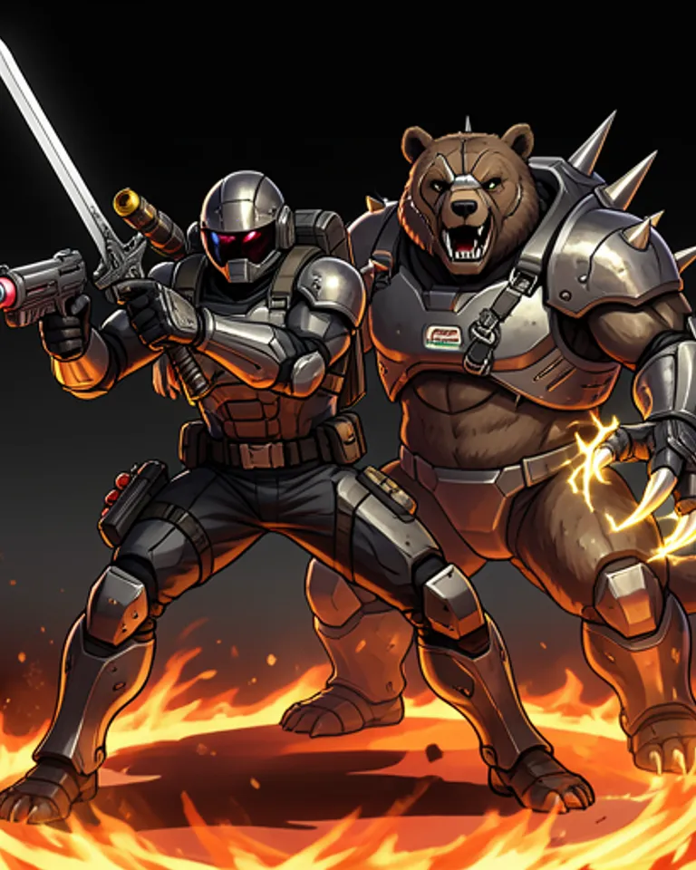 Portrait of Teleportation Soldier and B.E.A.R