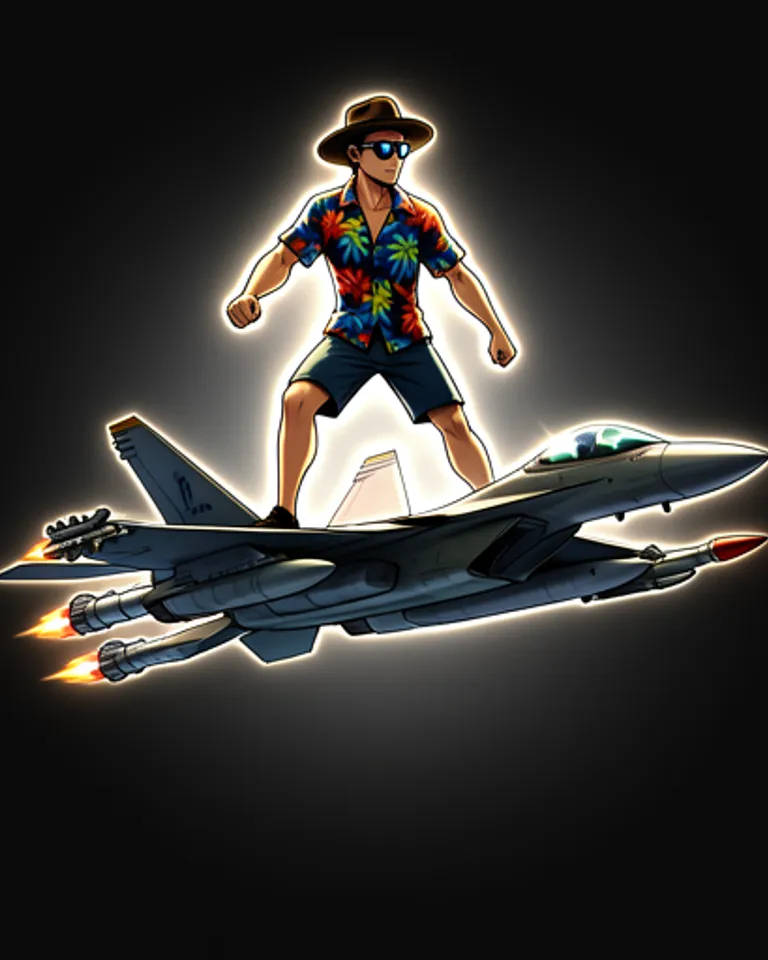 Portrait of Aircraft Surfer