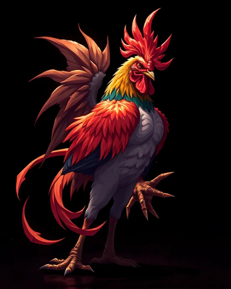 Portrait of The Rooster Devil