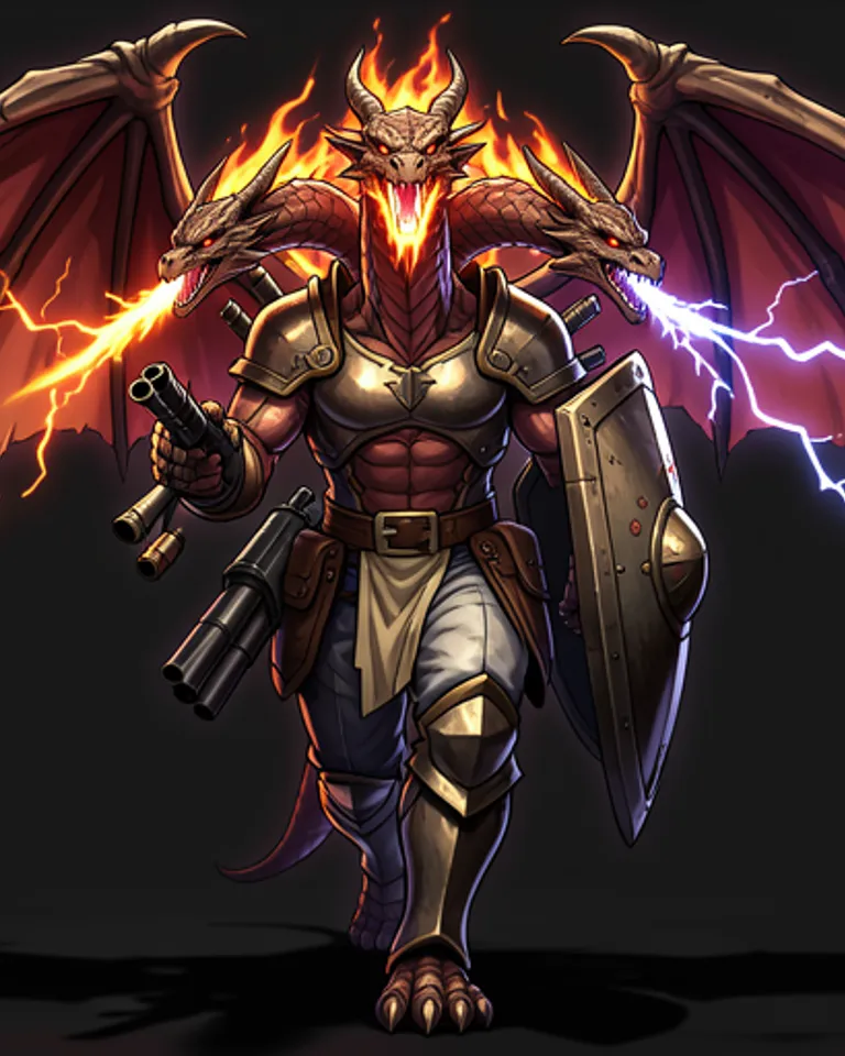 Portrait of Manatu the Five-headed Dragon