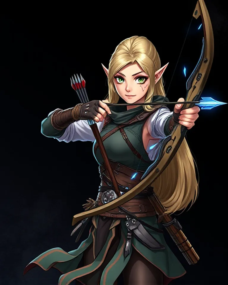 Portrait of Lethhonel The Magitech Archer