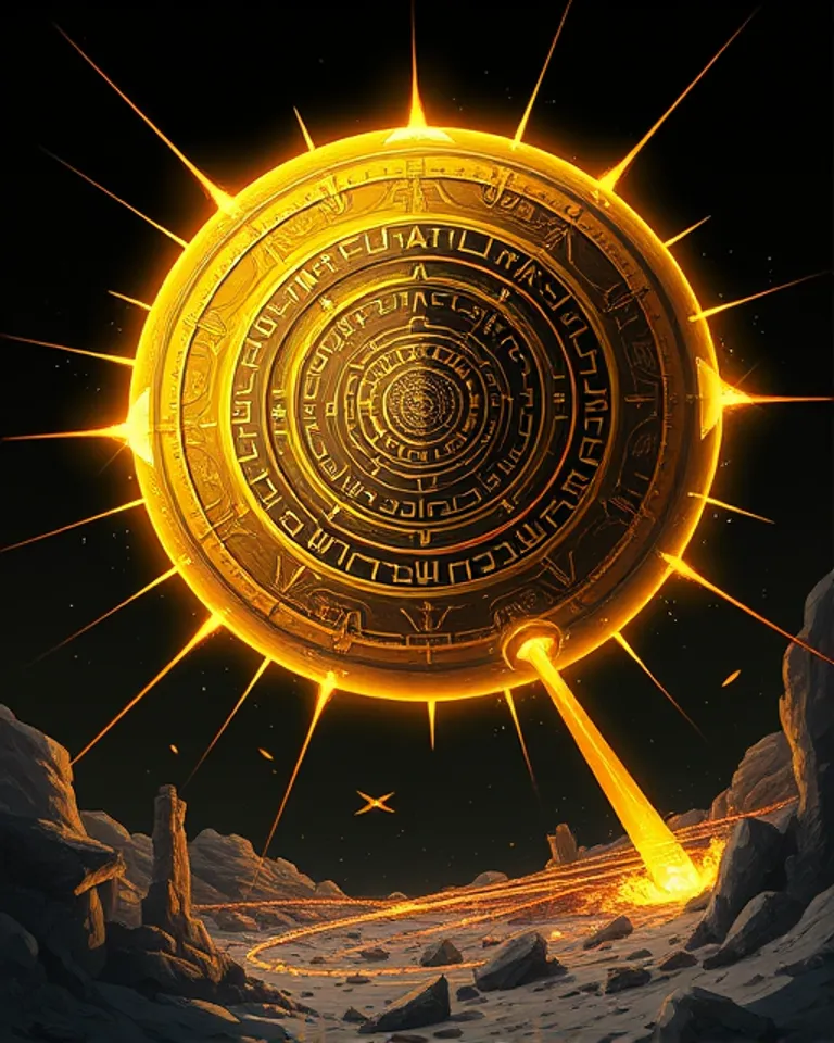 Portrait of Golden Sphere of Destruction