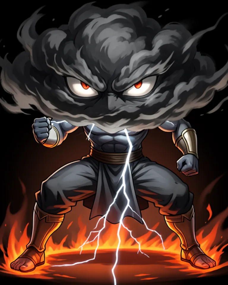 Portrait of Zeus the storm