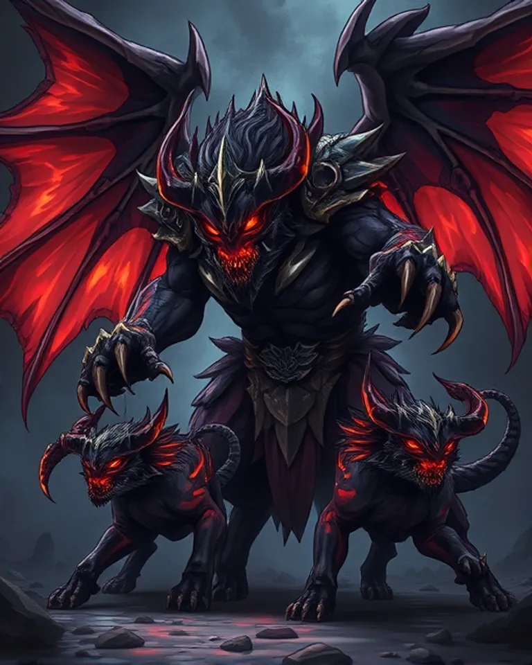 Portrait of Dreadfang, Lord of the Ashen Hunt