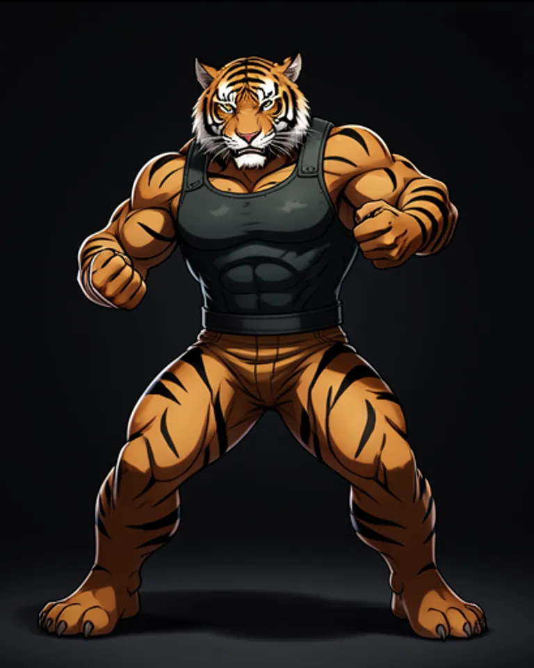 Portrait of Tank Top Tiger