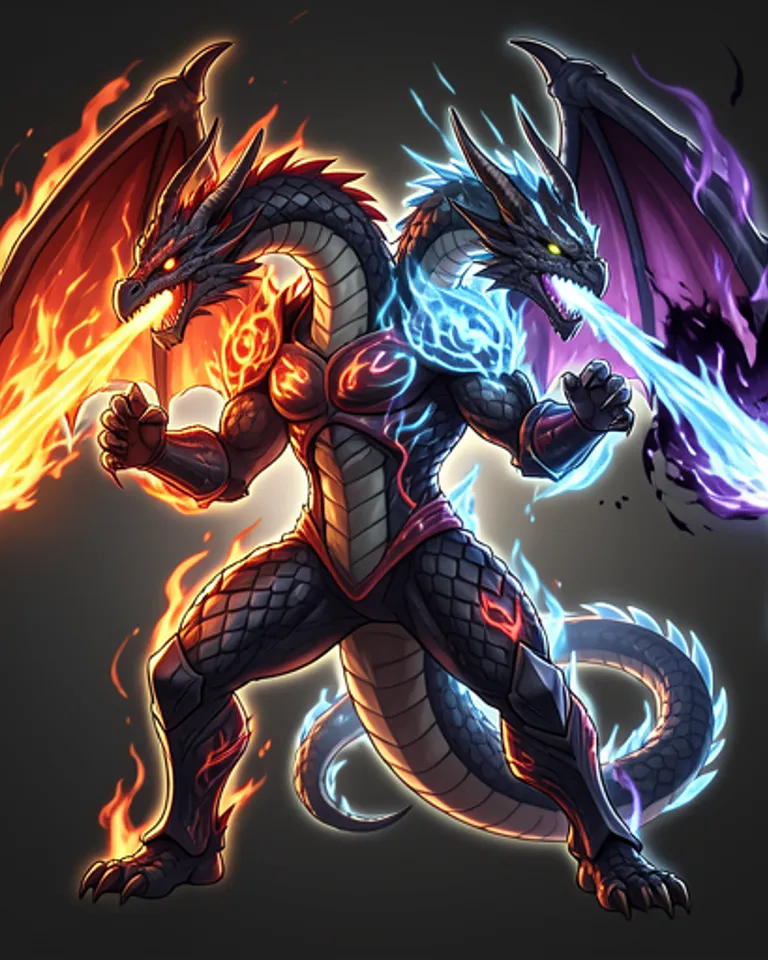 Portrait of Temu Tiamat, Chromatic Dragon