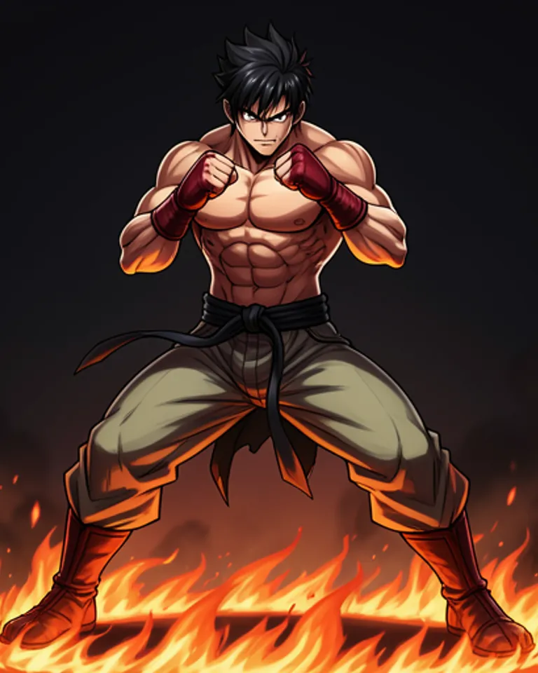 Portrait of Baki fighter