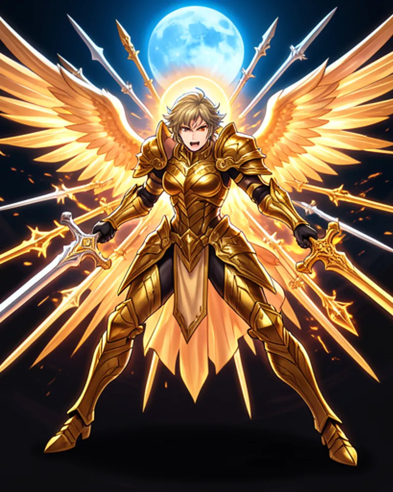 Portrait of Goddess of swords