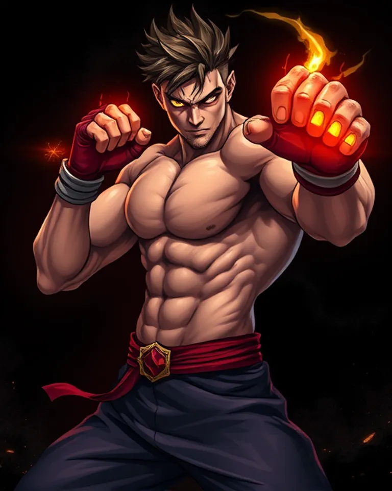 Portrait of John.**Arbiter:Fight is over,John Wins**