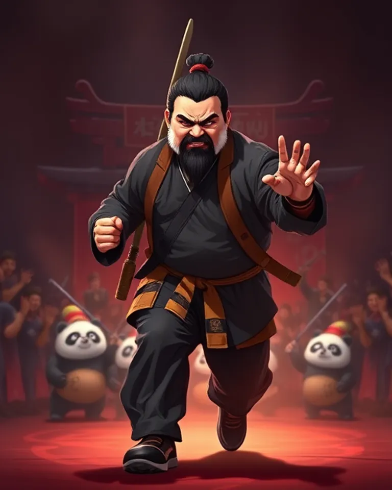 Portrait of Jack Black the Kungfu comedian