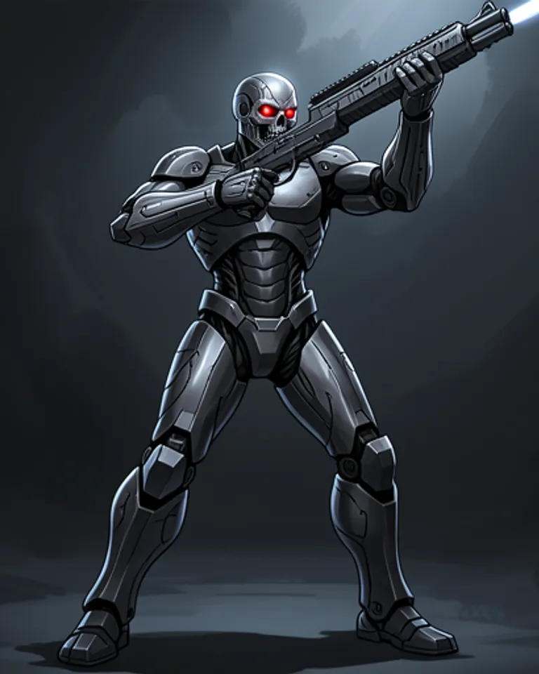Portrait of 0-1 the Terminator