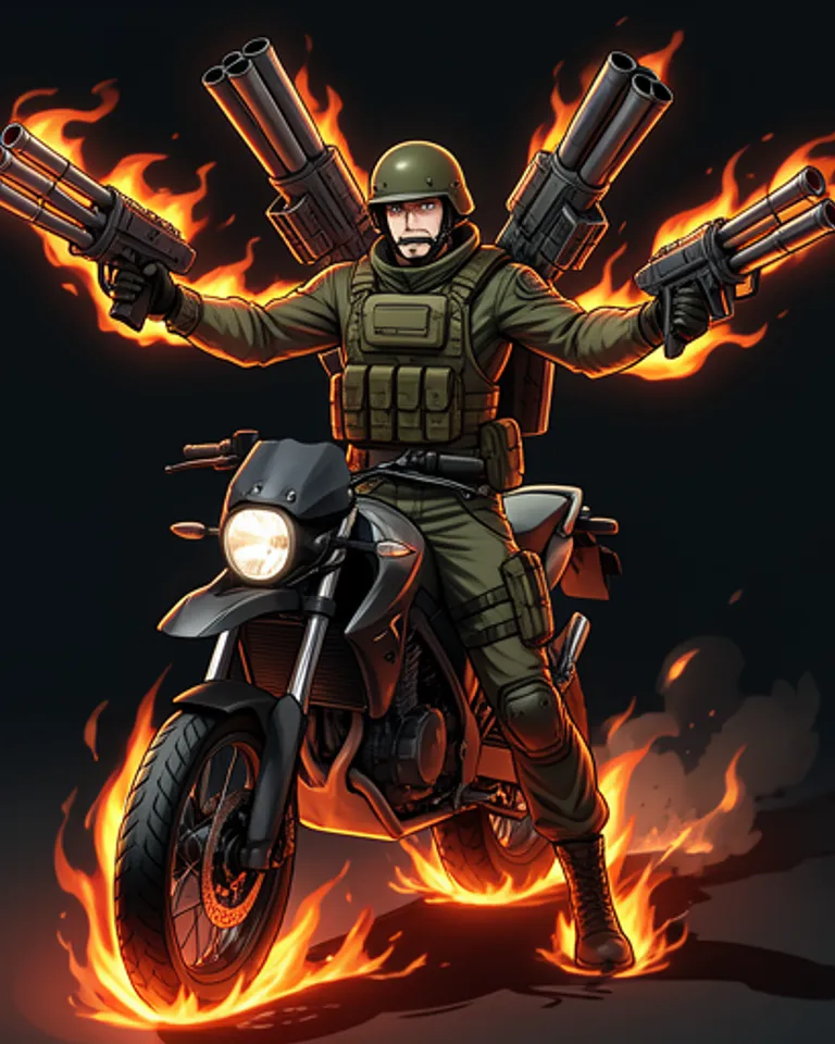 Portrait of Bike Commando