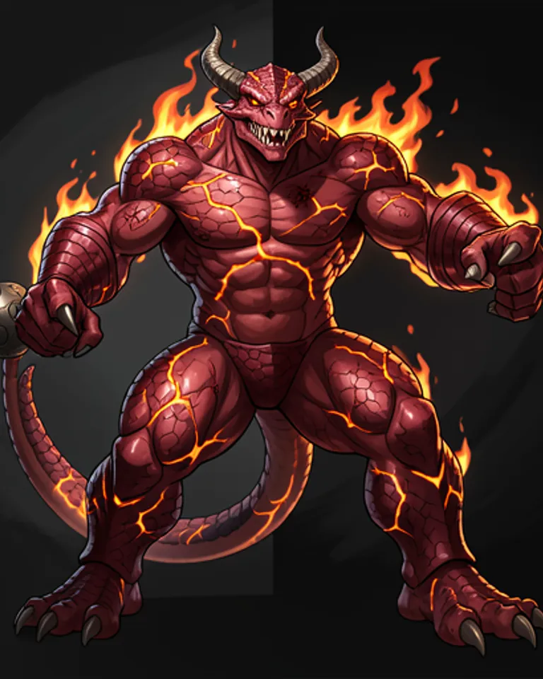 Portrait of Kaelrox, the Inferno Tyrant