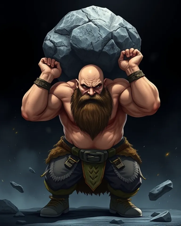 Portrait of The Mighty Boulder Bowler Boris