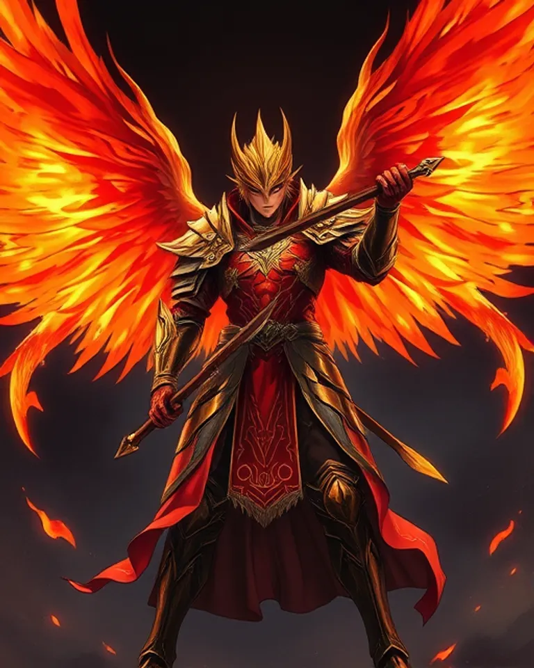 Portrait of The Ashen Phoenix Knight