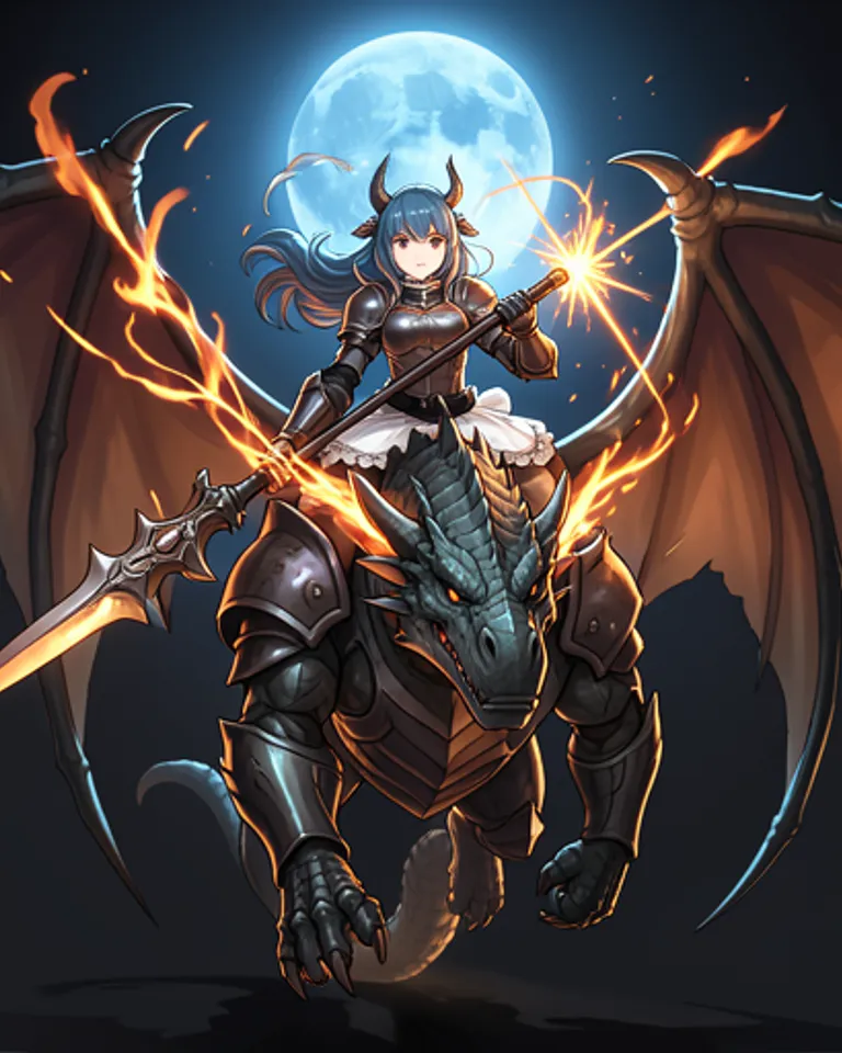 Portrait of Dragon Maid Rider