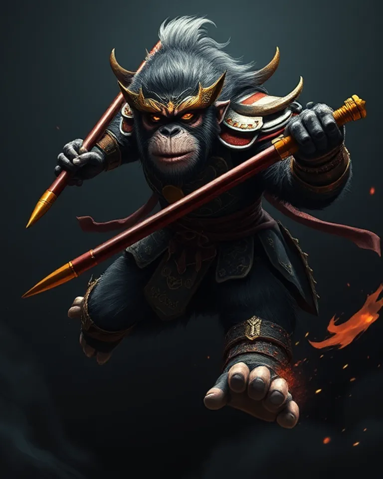 Portrait of Wu, the trickster god