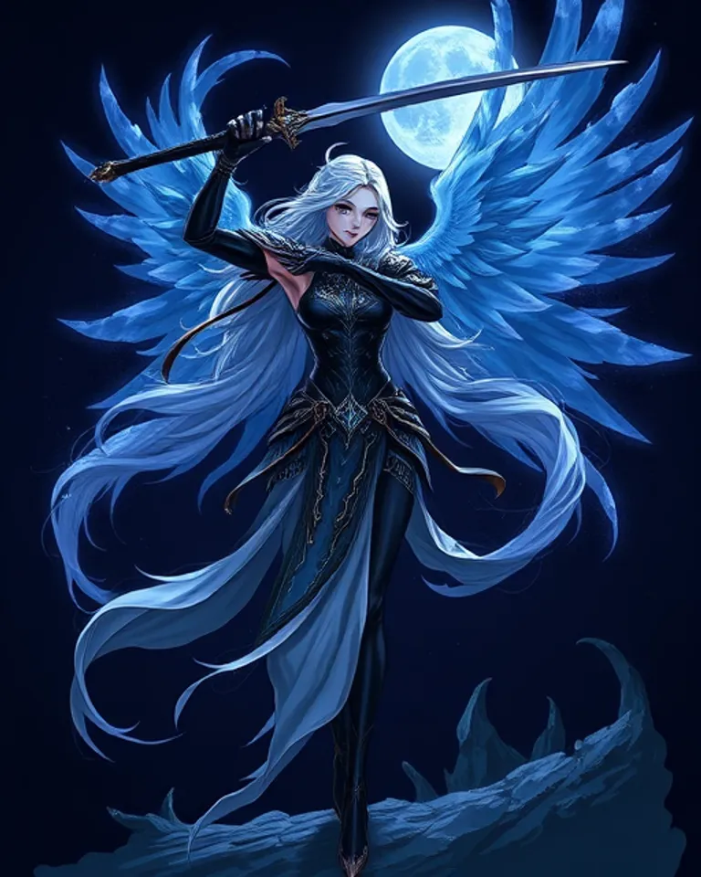 Portrait of Aerathiél the Pale Seraph