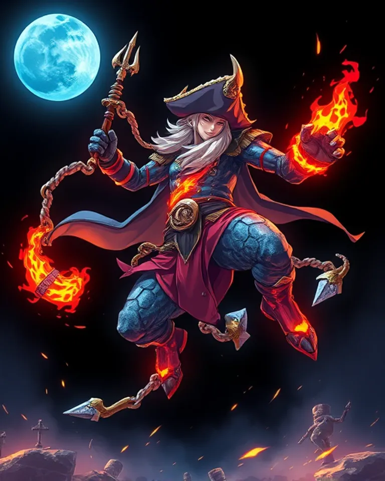 Portrait of Skulanot the Pirate God