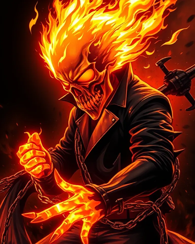 Portrait of Ghost Rider, Lord of Hellfire