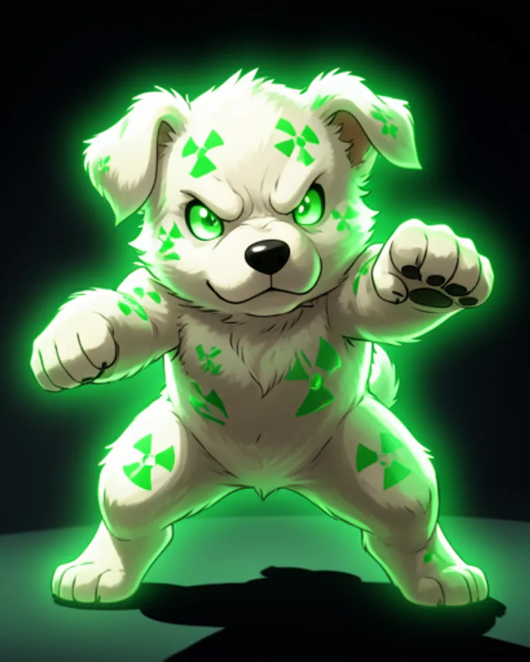 Portrait of Glowing Puppy
