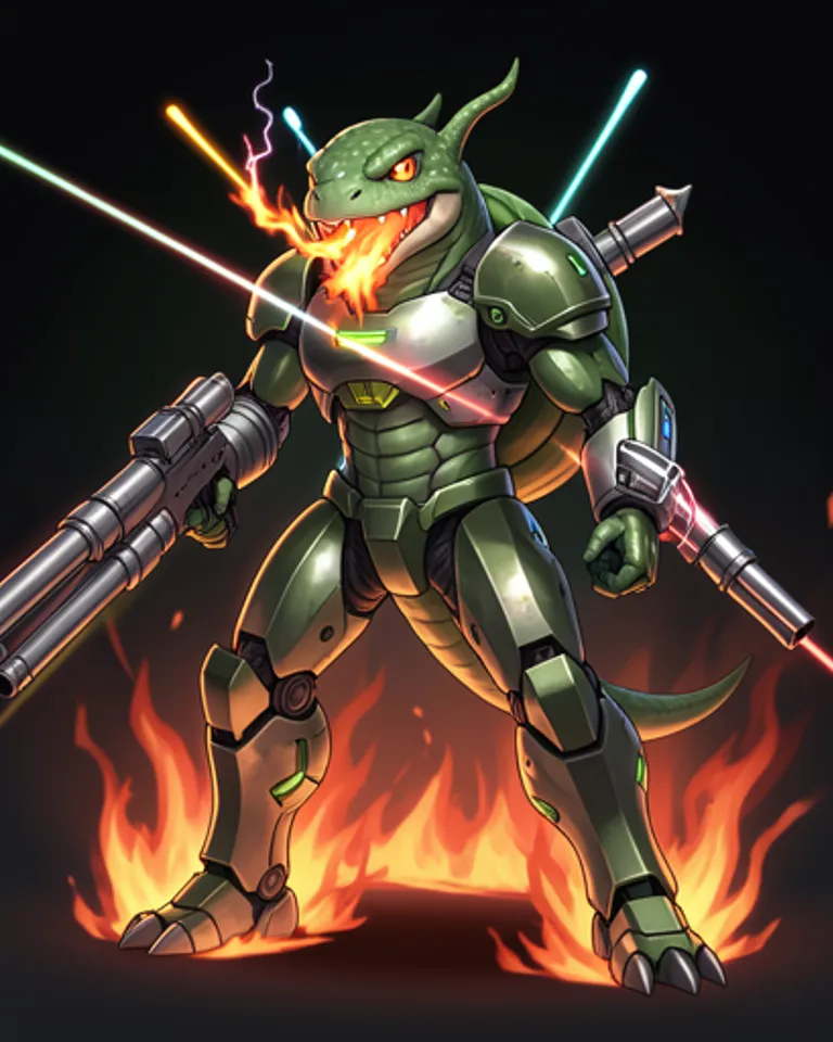 Portrait of Snail dragonkin mecha