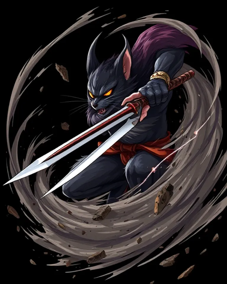 Portrait of Kamaitachi, the Whirlwind Blade
