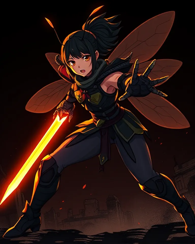 Portrait of shinobu the insect queen