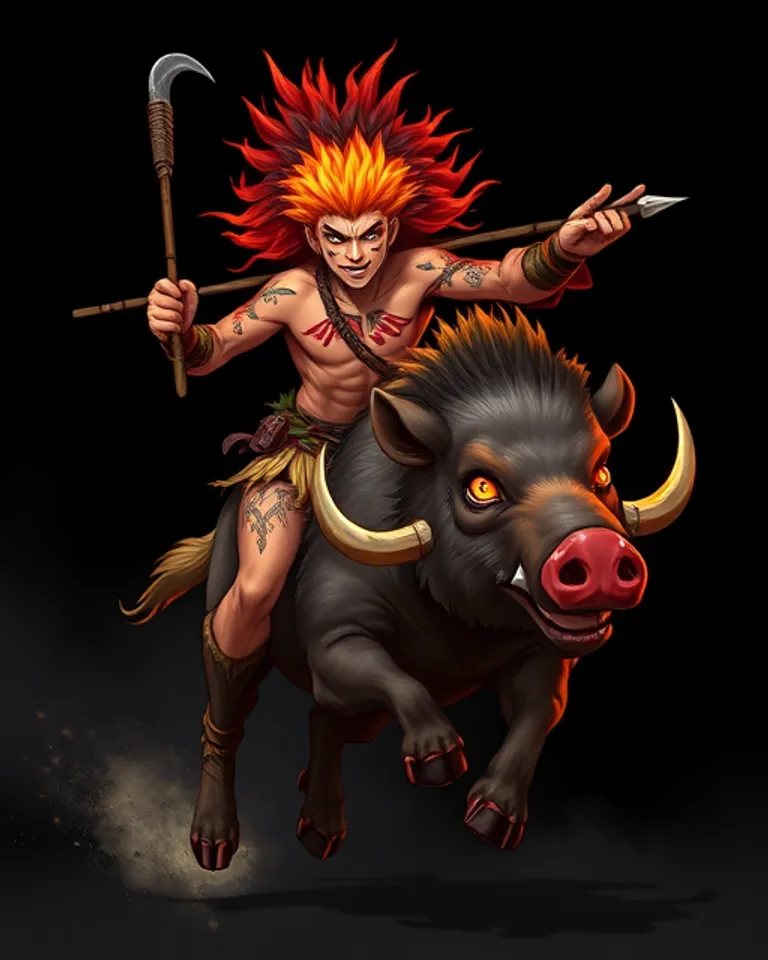 Portrait of Curupira, The Wild Warrior