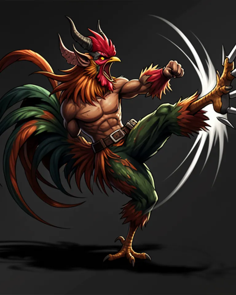 Portrait of Rooster Devil