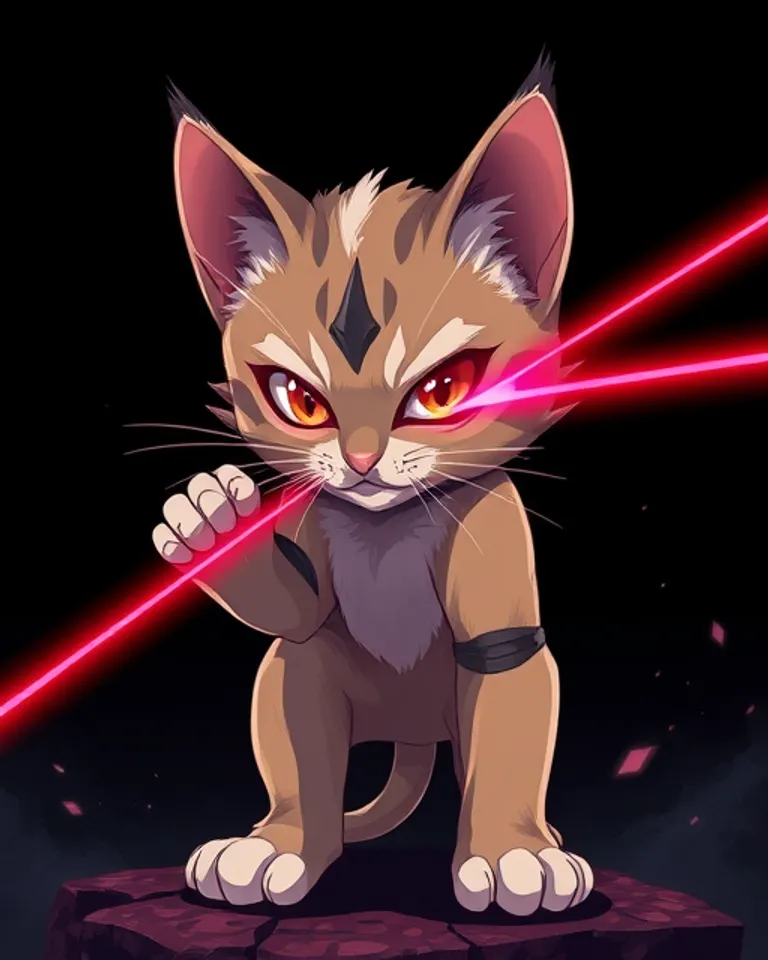 Portrait of Laser kitten